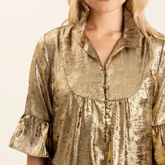 Sedge NWT Mary Dress Bronze size Medium - Picture 3 of 7